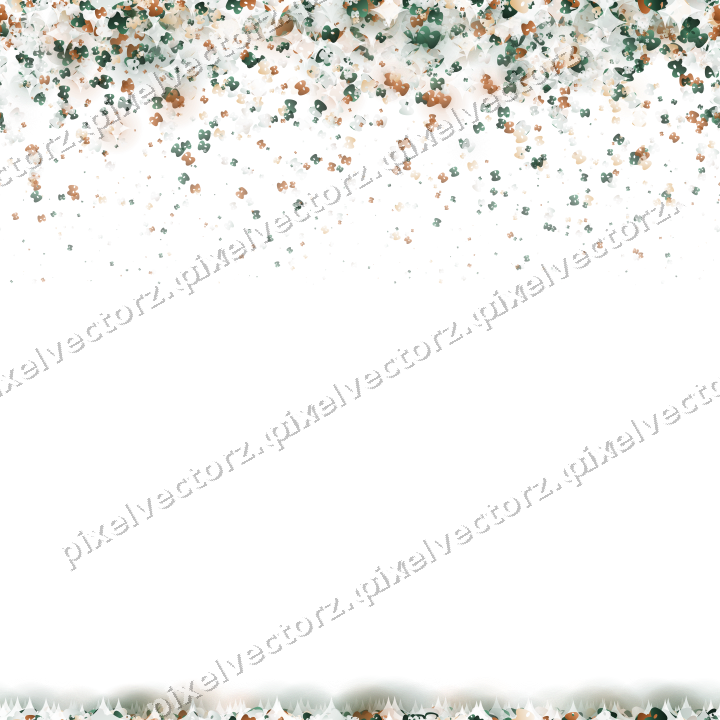 Seamless falling glitter of masks on a transparent background