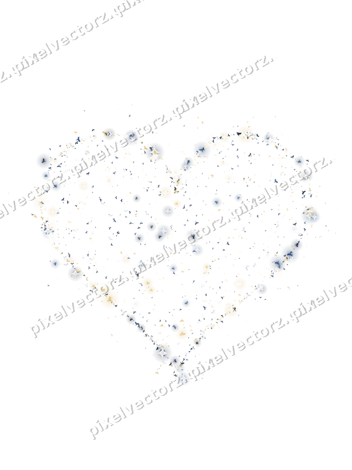 Seamless glitter heart of bats on a transparent background
