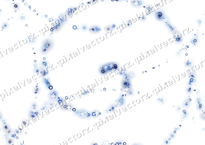 Nahtlose Glitzerspirale in Blau und Türkis auf transparentem Grund