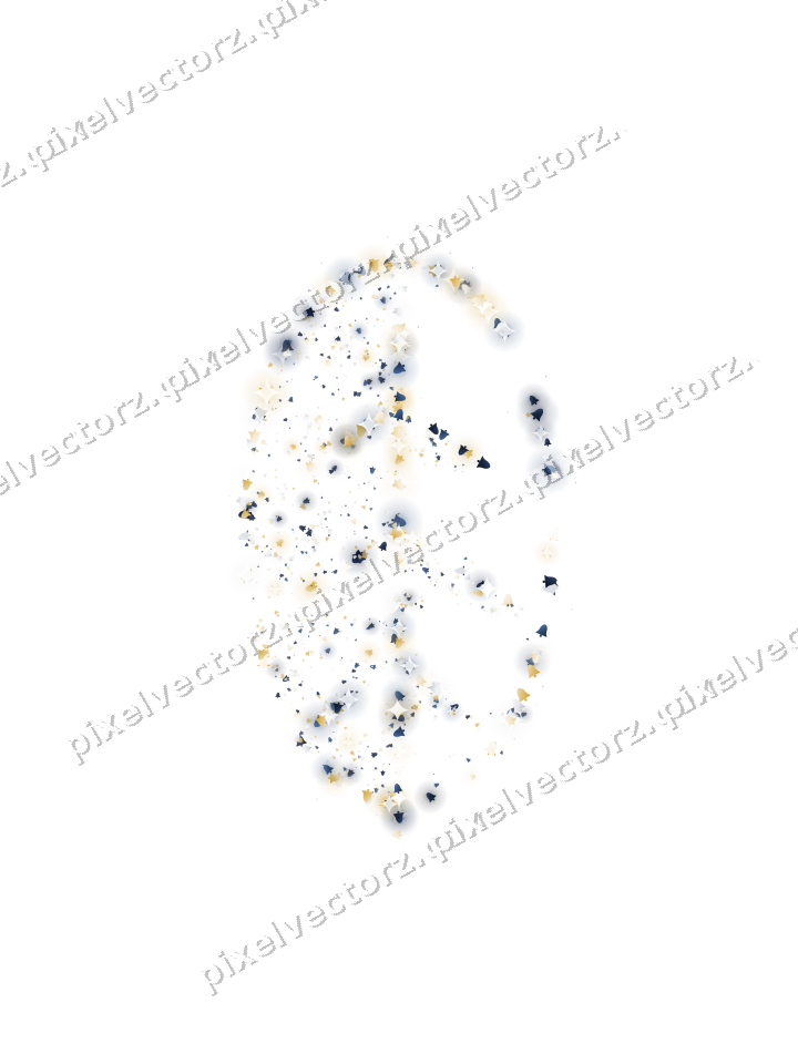 Seamless glitter leaf of bells on a transparent background