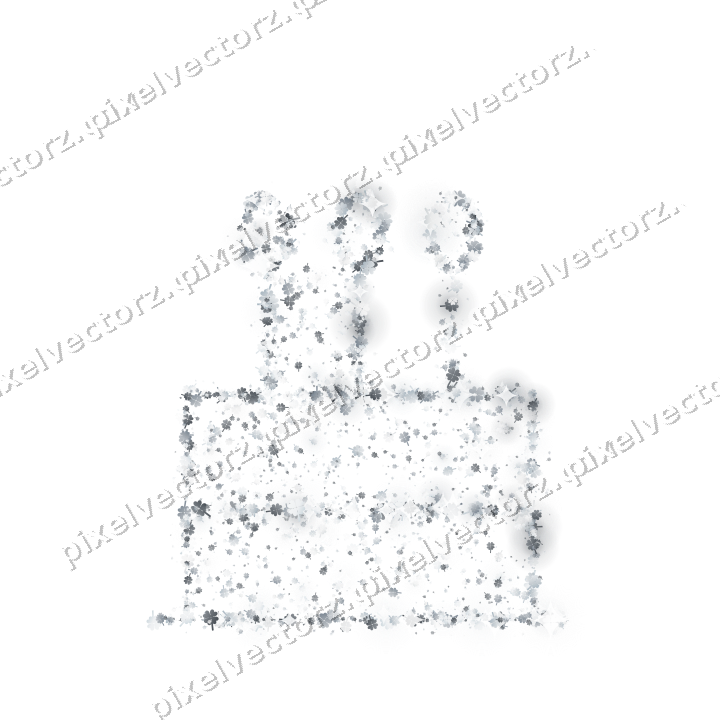 Seamless glitter birthday cake of clovers on a transparent background