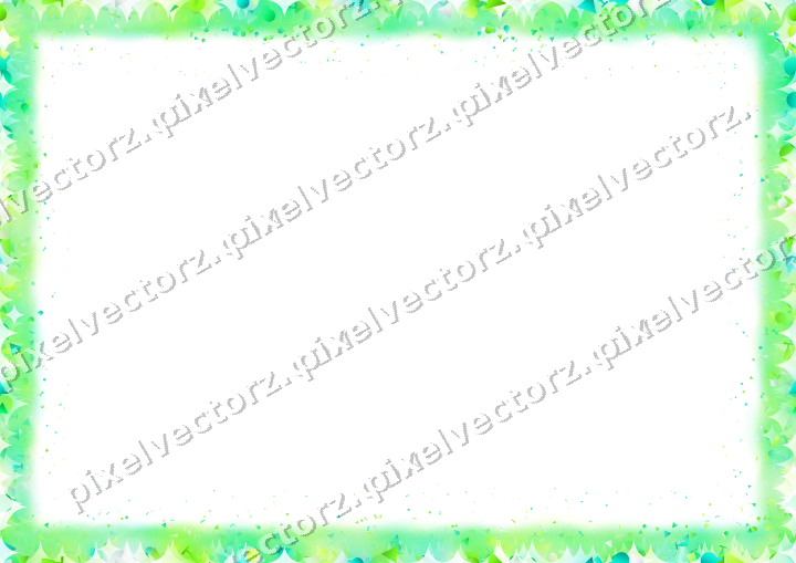 Seamless glitter border in green and lime on a transparent background