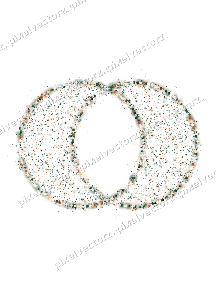 Seamless glitter wedding rings on a transparent background
