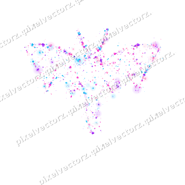 Seamless glitter bat in magenta and purple on a transparent background