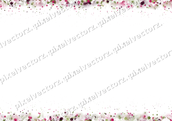 Seamless glitter border of stars in lime on a transparent background