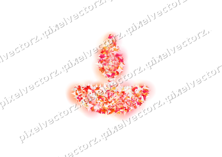 Seamless glitter diya lamp in red on a transparent background