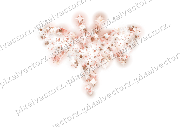 Seamless glitter bat in orange and red on a transparent background