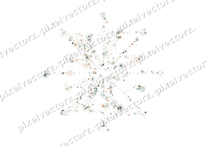 Seamless glitter firework in dark green on a transparent background