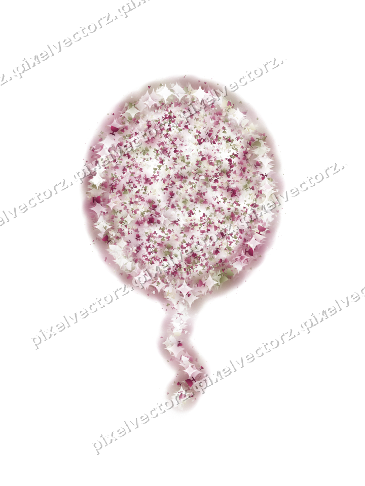 Seamless glitter balloon in dark pink on a transparent background