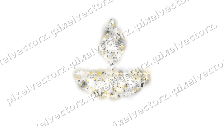 Seamless glitter diya lamp of confetti on a transparent background
