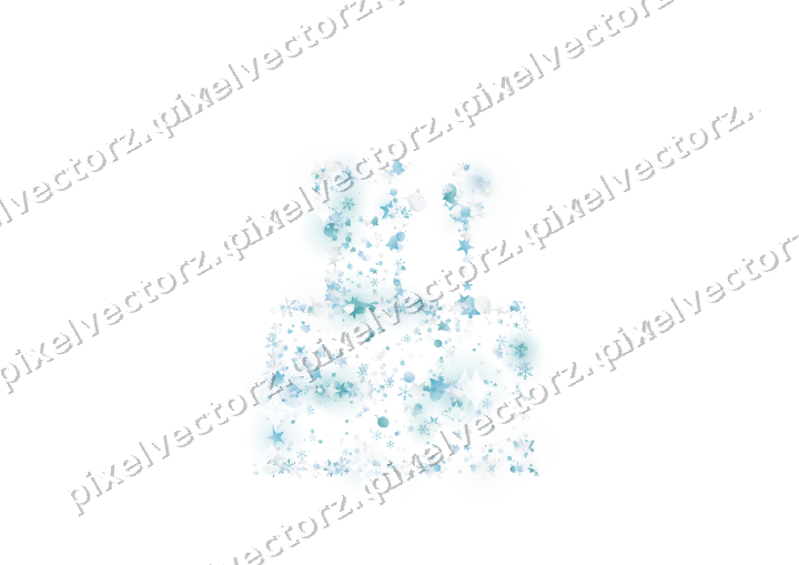 Seamless glitter birthday cake in cyan on a transparent background
