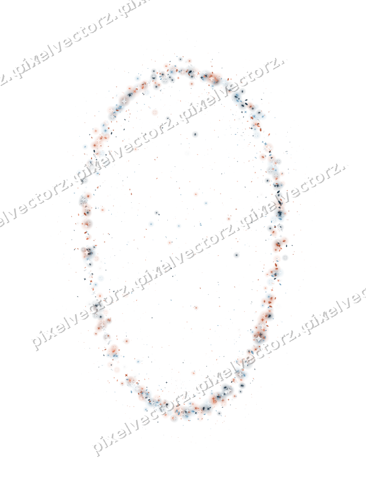 Seamless glitter easter egg in orange on a transparent background