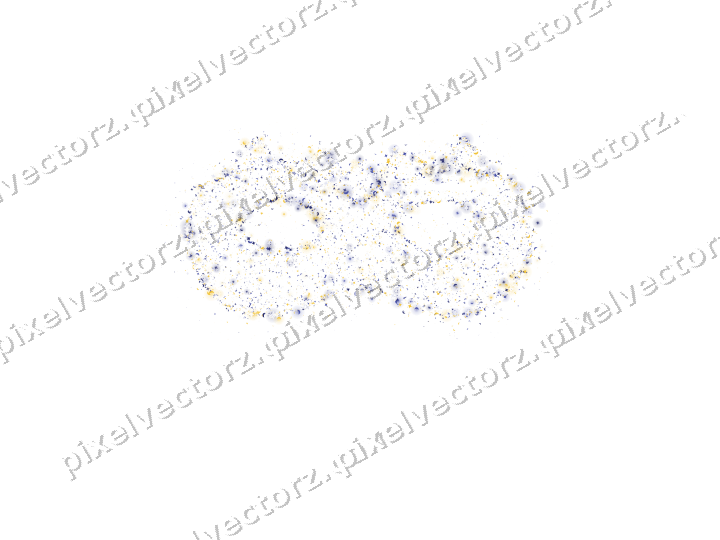 Seamless glitter carnival mask on a transparent background