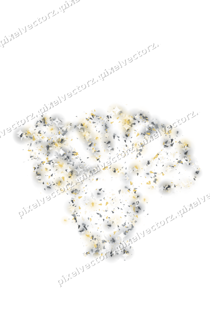 Seamless glitter turkey of christmas trees on a transparent background