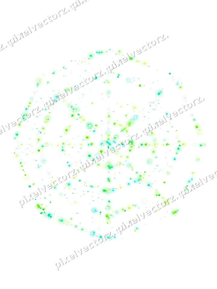 Seamless glitter spider web in green on a transparent background