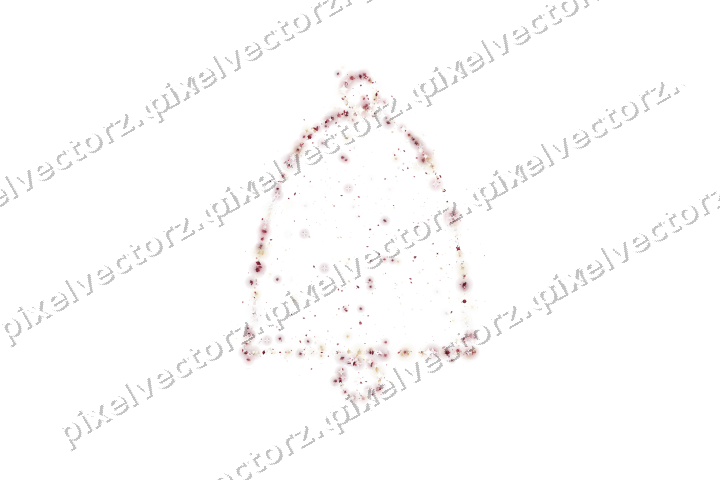 Seamless glitter bell in dark pink and red on a transparent background