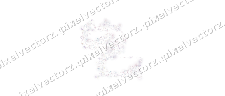 Seamless glitter dragon of crescents on a transparent background