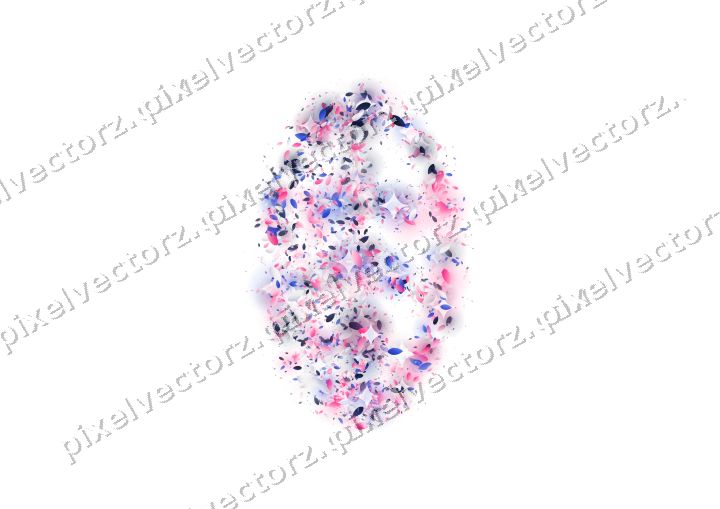 Seamless glitter leaf of leaves in pink on a transparent background