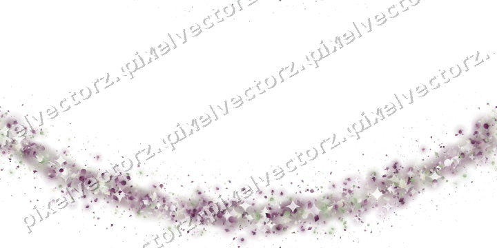 Seamless glitter arc in dark magenta on a transparent background