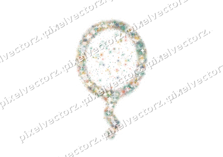 Seamless glitter balloon of snowflakes on a transparent background
