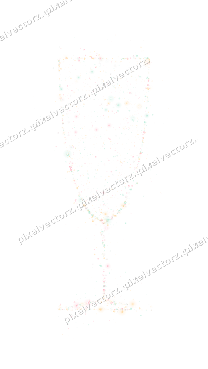 Seamless glitter champagne flute on a transparent background