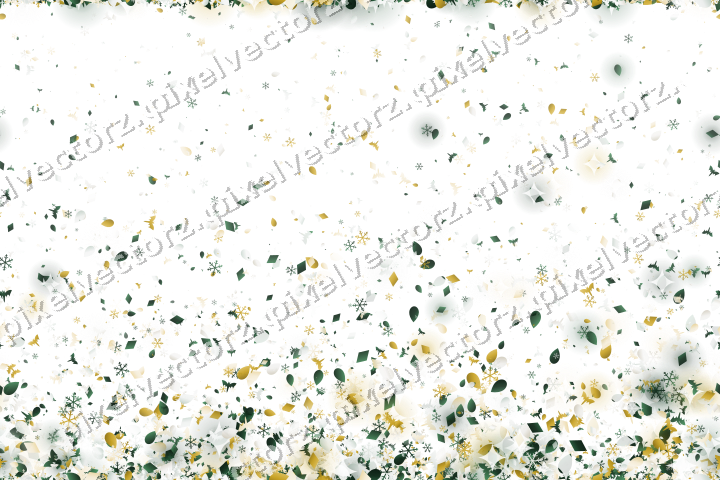 Seamless rising glitter in dark green on a transparent background