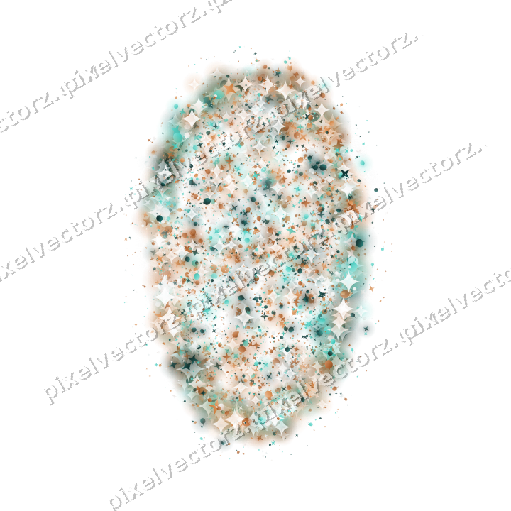 Seamless glitter easter egg in orange on a transparent background