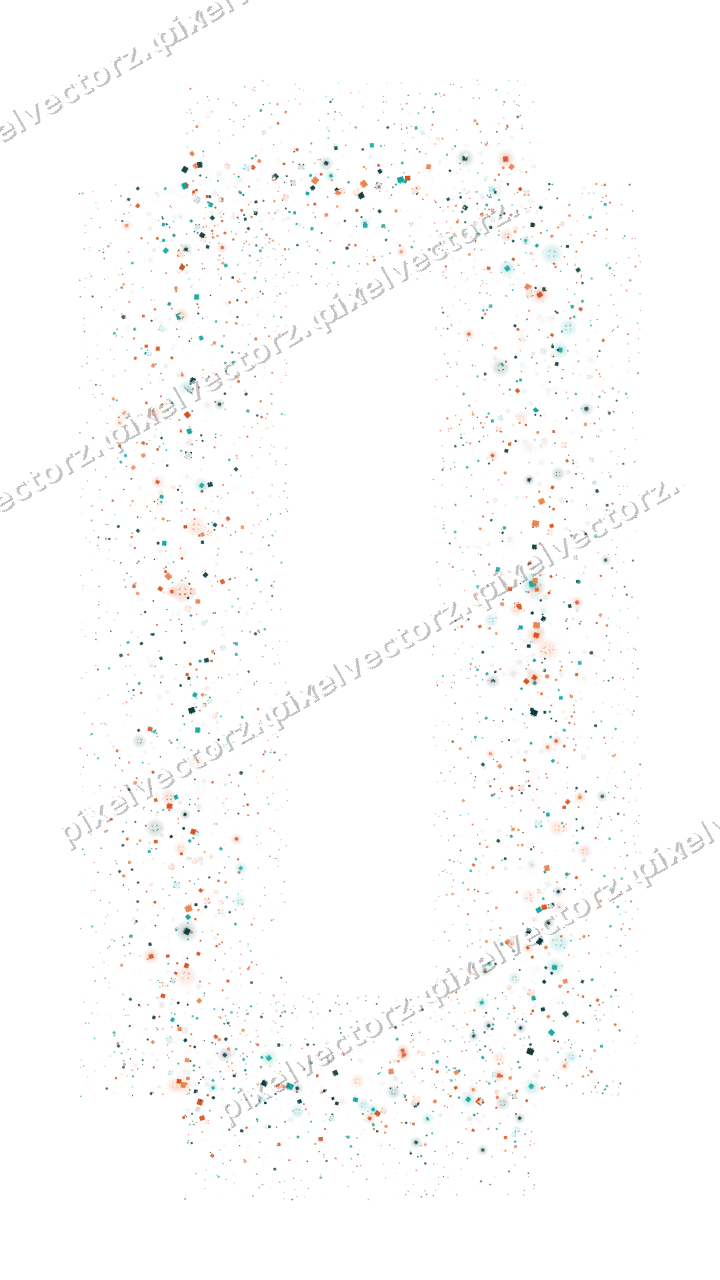Seamless glitter frame of gifts in orange on a transparent background