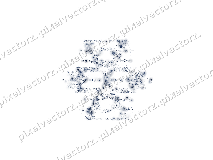 Seamless glitter snowflake in dark blue on a transparent background