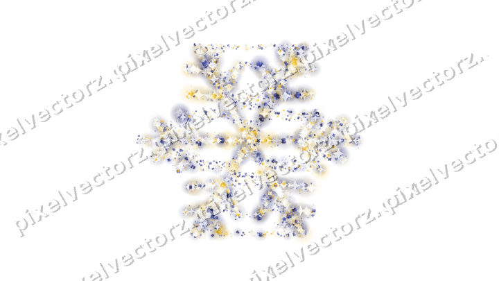 Seamless glitter snowflake of masks on a transparent background