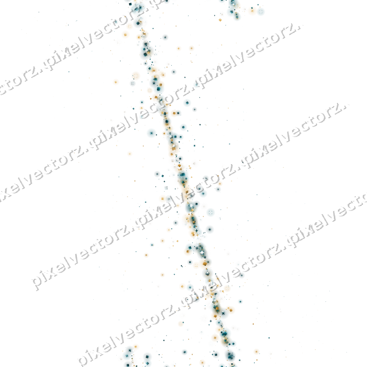Seamless glitter band of stars and gifts on a transparent background