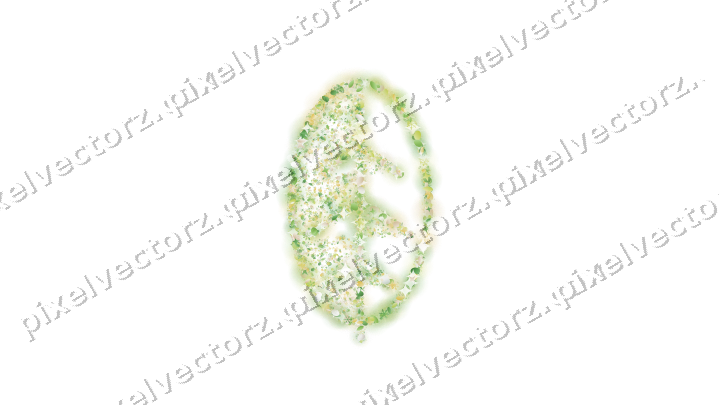 Seamless glitter leaf in lime and yellow on a transparent background