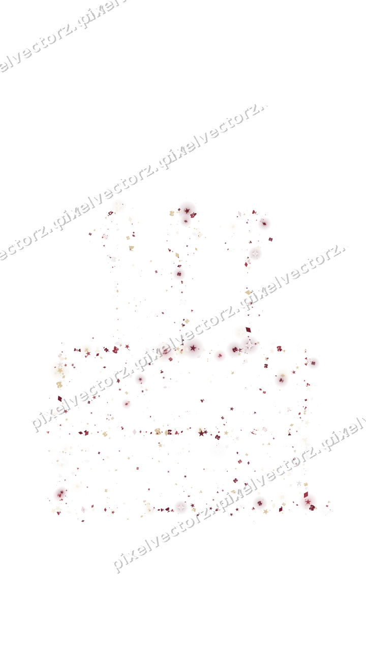 Seamless glitter birthday cake on a transparent background