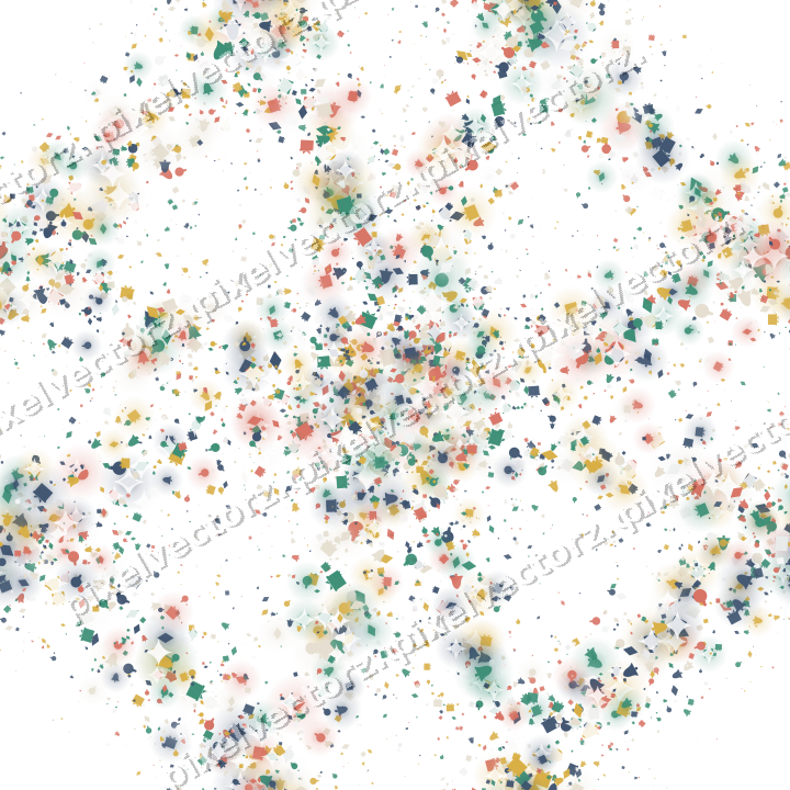 Seamless glitter wreath in amber and green on a transparent background