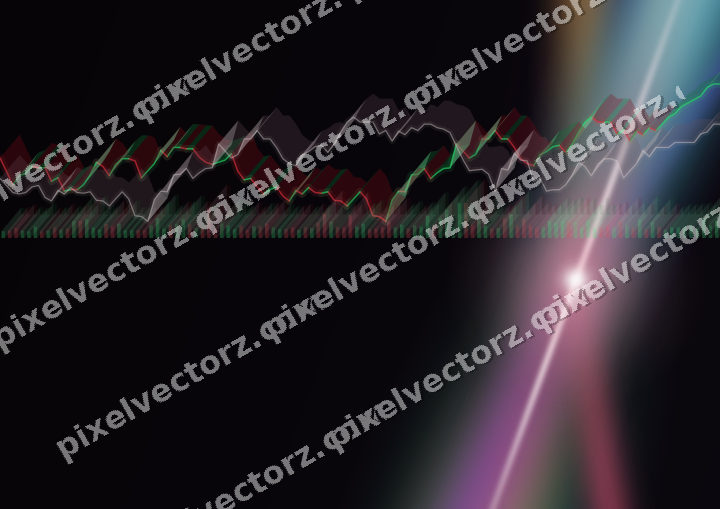 Leuchtender Neon Diagramm Hintergrund in Rosa und Bernstein