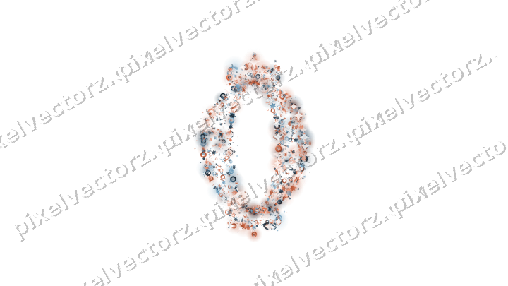 Seamless glitter lantern in orange on a transparent background
