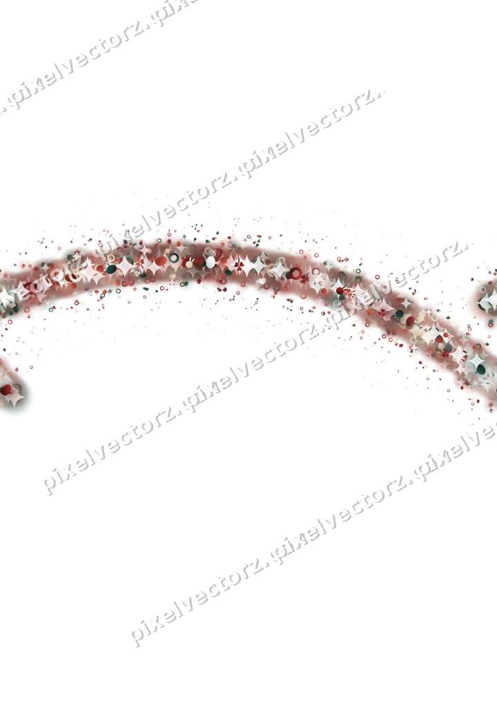 Seamless glitter arc in dark red on a transparent background