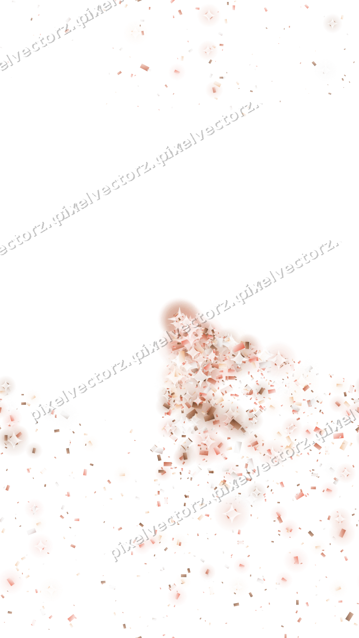 Nahtloser Glitzerfächer aus Konfetti in Orange auf transparentem Grund