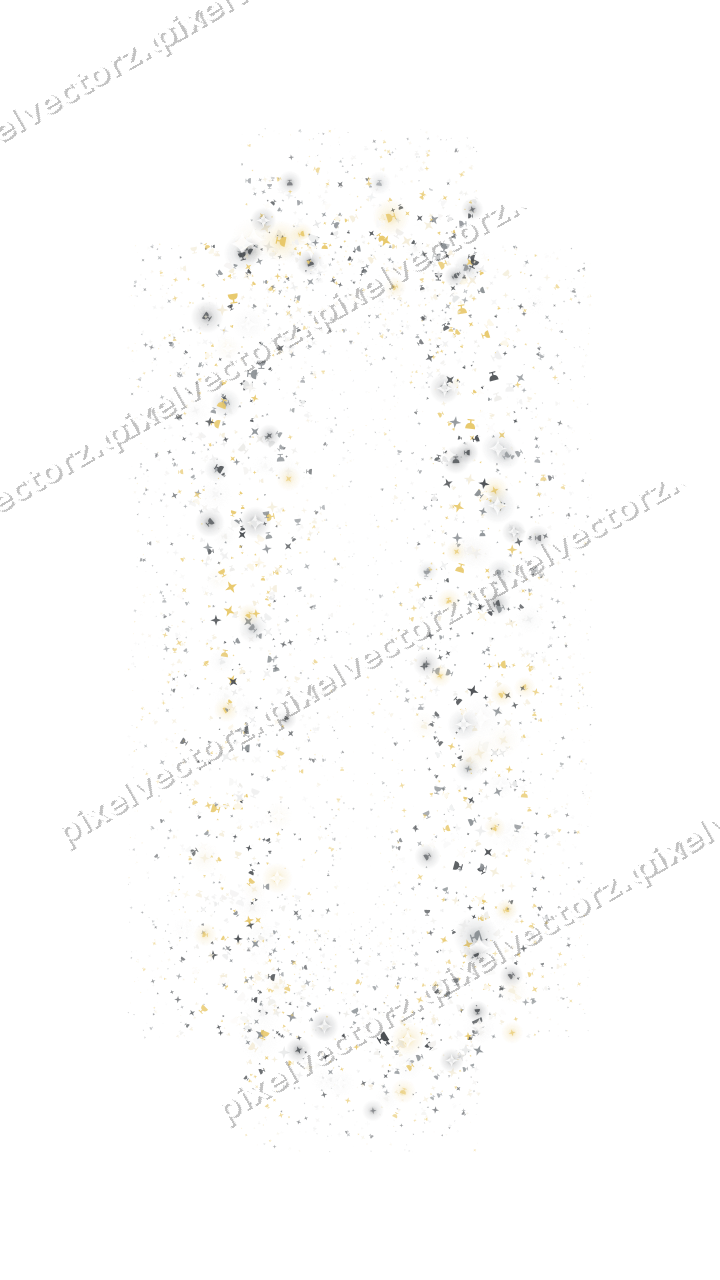 Seamless glitter frame in amber and grey on a transparent background
