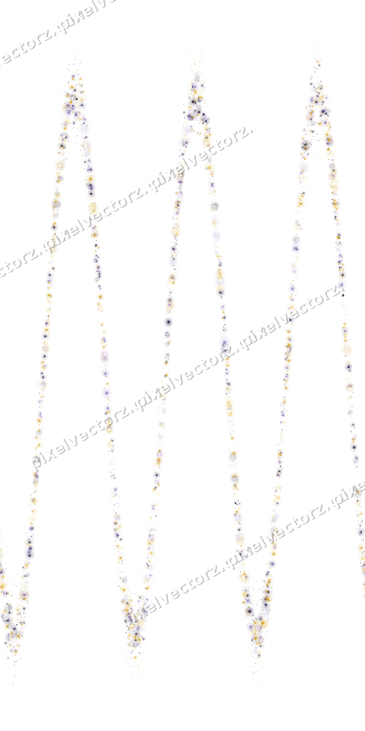Seamless glitter wave of clovers in amber on a transparent background