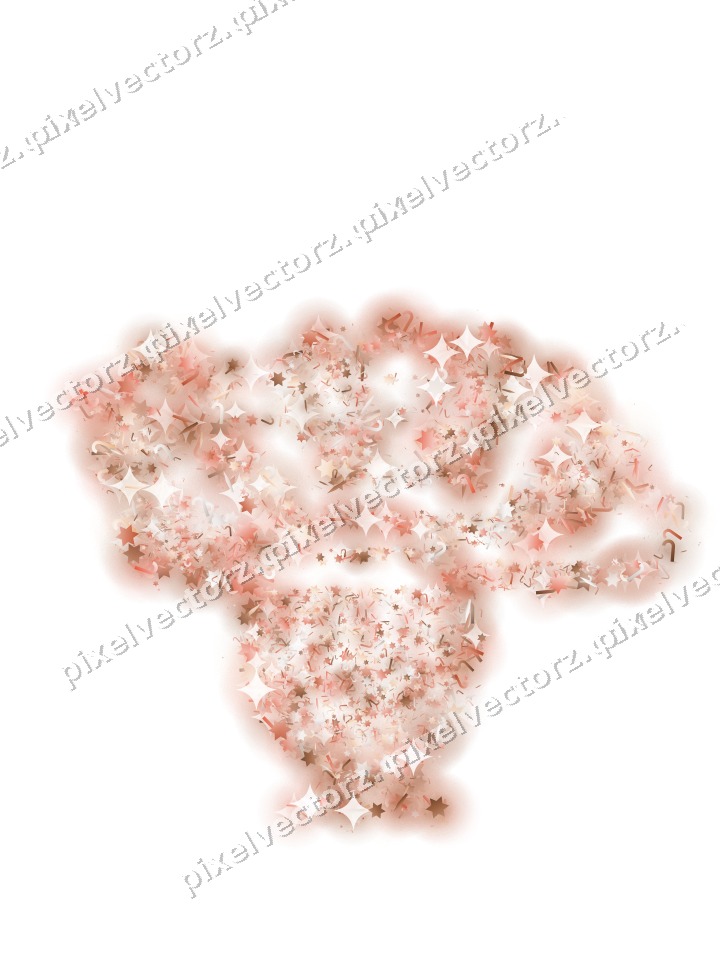 Seamless glitter turkey in orange and red on a transparent background