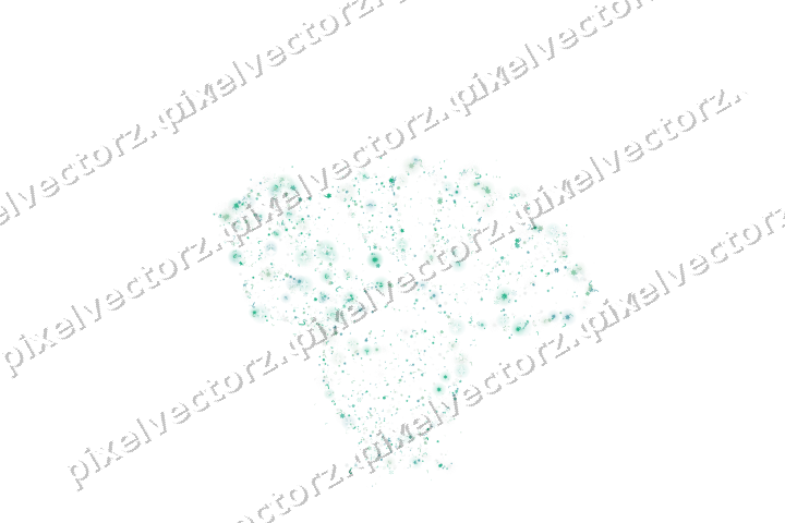 Seamless glitter turkey in green and teal on a transparent background