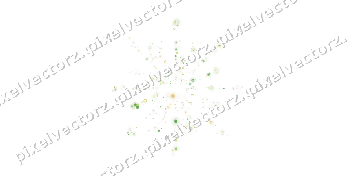 Seamless glitter firework in lime on a transparent background