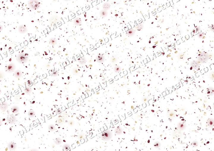 Seamless glitter scatter in dark pink on a transparent background