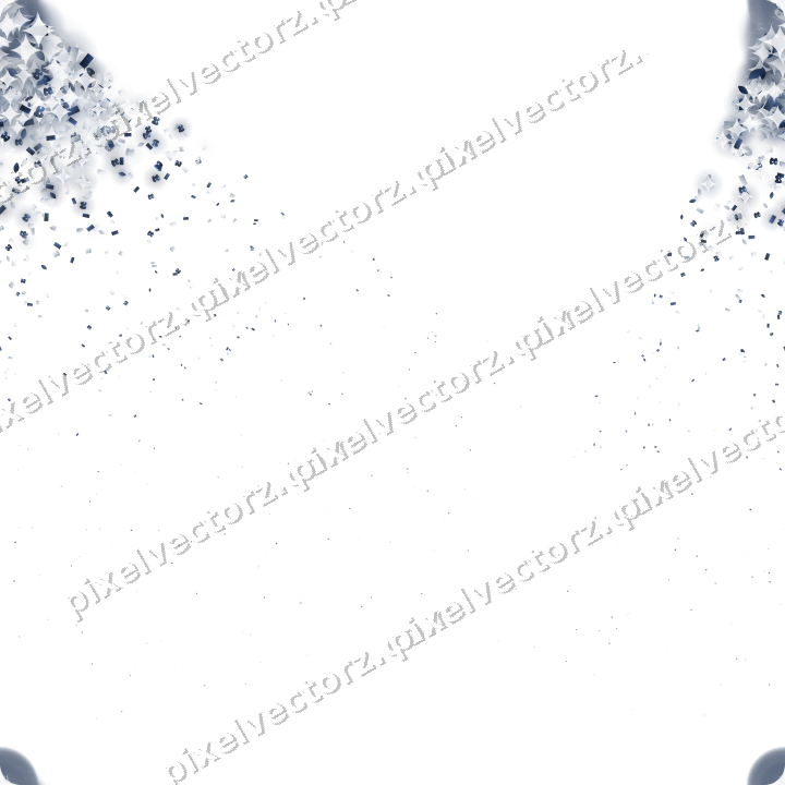 Seamless glitter corner in dark blue on a transparent background