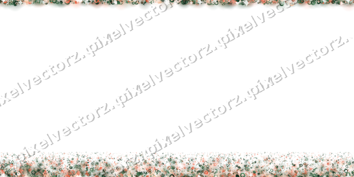 Seamless glitter border in dark green on a transparent background