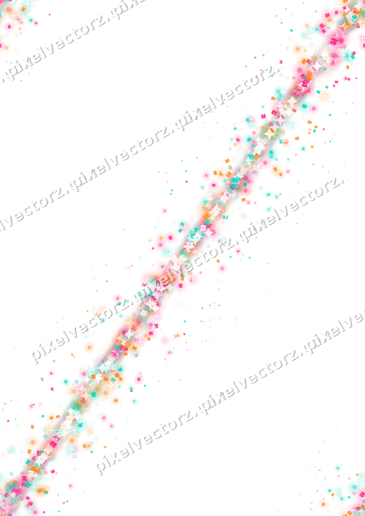 Seamless glitter band in pink and orange on a transparent background