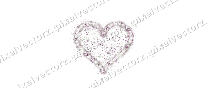 Seamless glitter heart in dark magenta on a transparent background