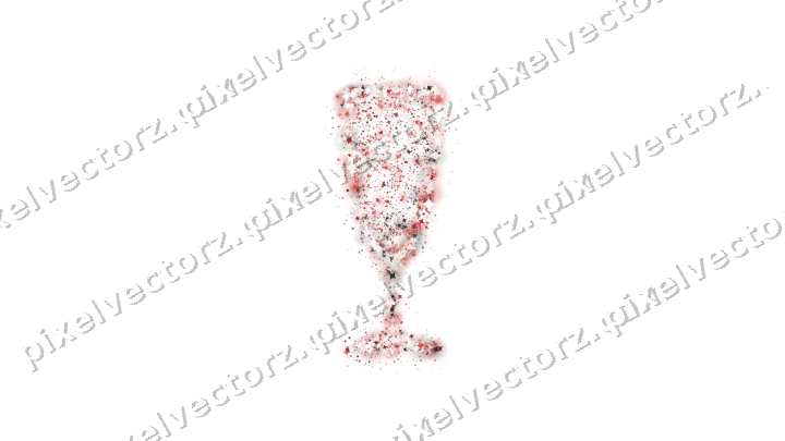 Seamless glitter champagne flute in red on a transparent background