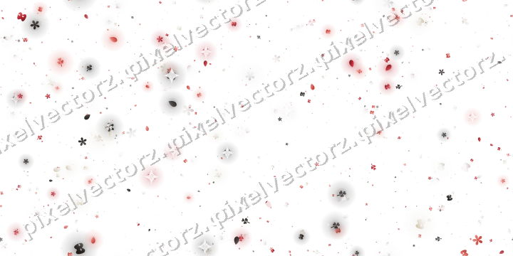 Seamless glitter scatter in red on a transparent background